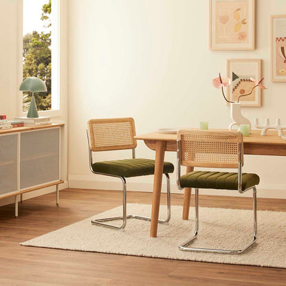 Blake Rattan Fabric Dining Chair