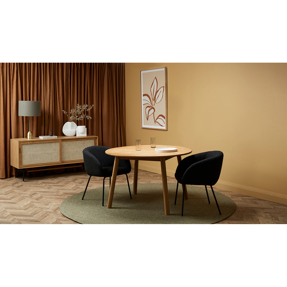 Avalon Boucle Dining Arm Chair