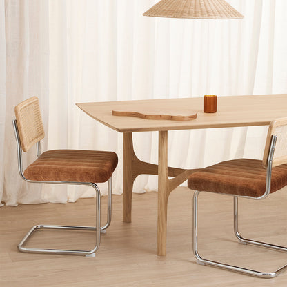 Blake Rattan Fabric Dining Chair