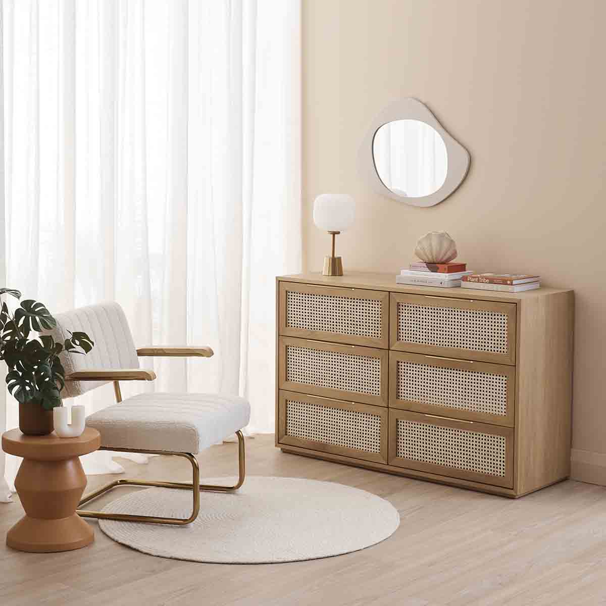 Cuba Rattan 6 Drawer Chest of Drawers