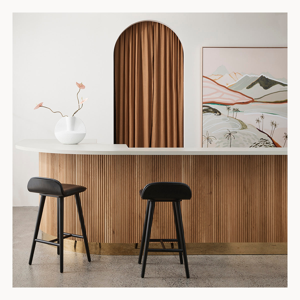 Capa Leather Bar Stool