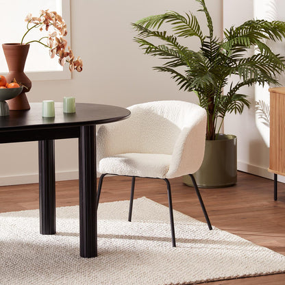 Avalon Boucle Dining Arm Chair