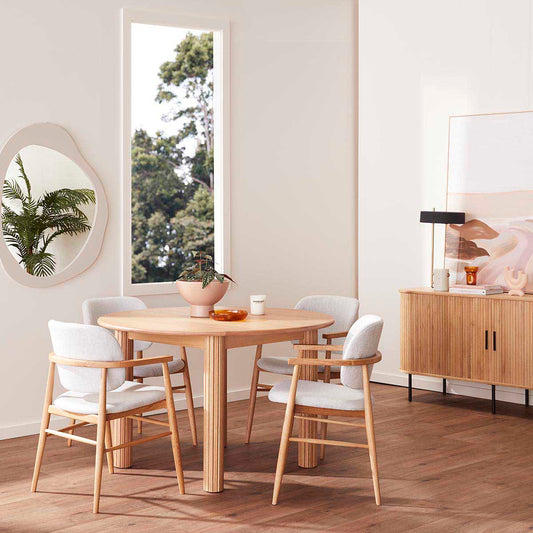 Aura Fabric Dining Chair (Oak)