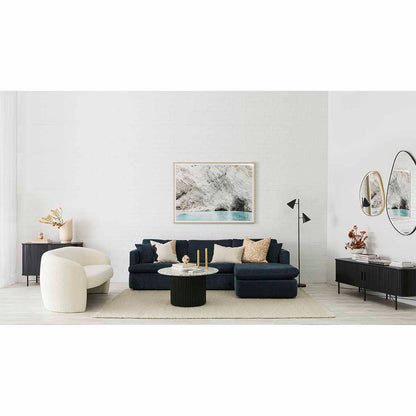 Cosmos Coffee Table (Black, Terrazzo, 85cm)