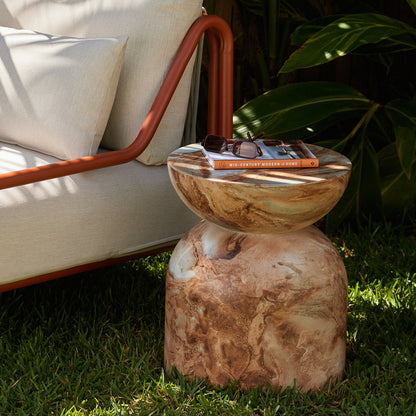 Santino Side Table (Marble Finish)