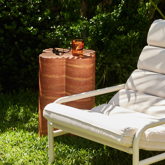 Bloom Plinth Side Table (Natural Stone Finish)