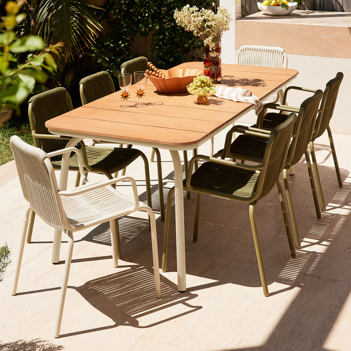 Dune Outdoor Timber Dining Table 225cm