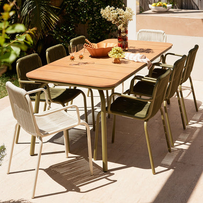 Dune Outdoor Timber Dining Table 225cm