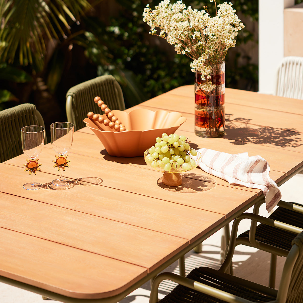 Dune Outdoor Timber Dining Table 225cm