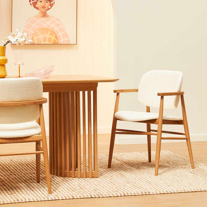 Aura Fabric Dining Chair (Oak)