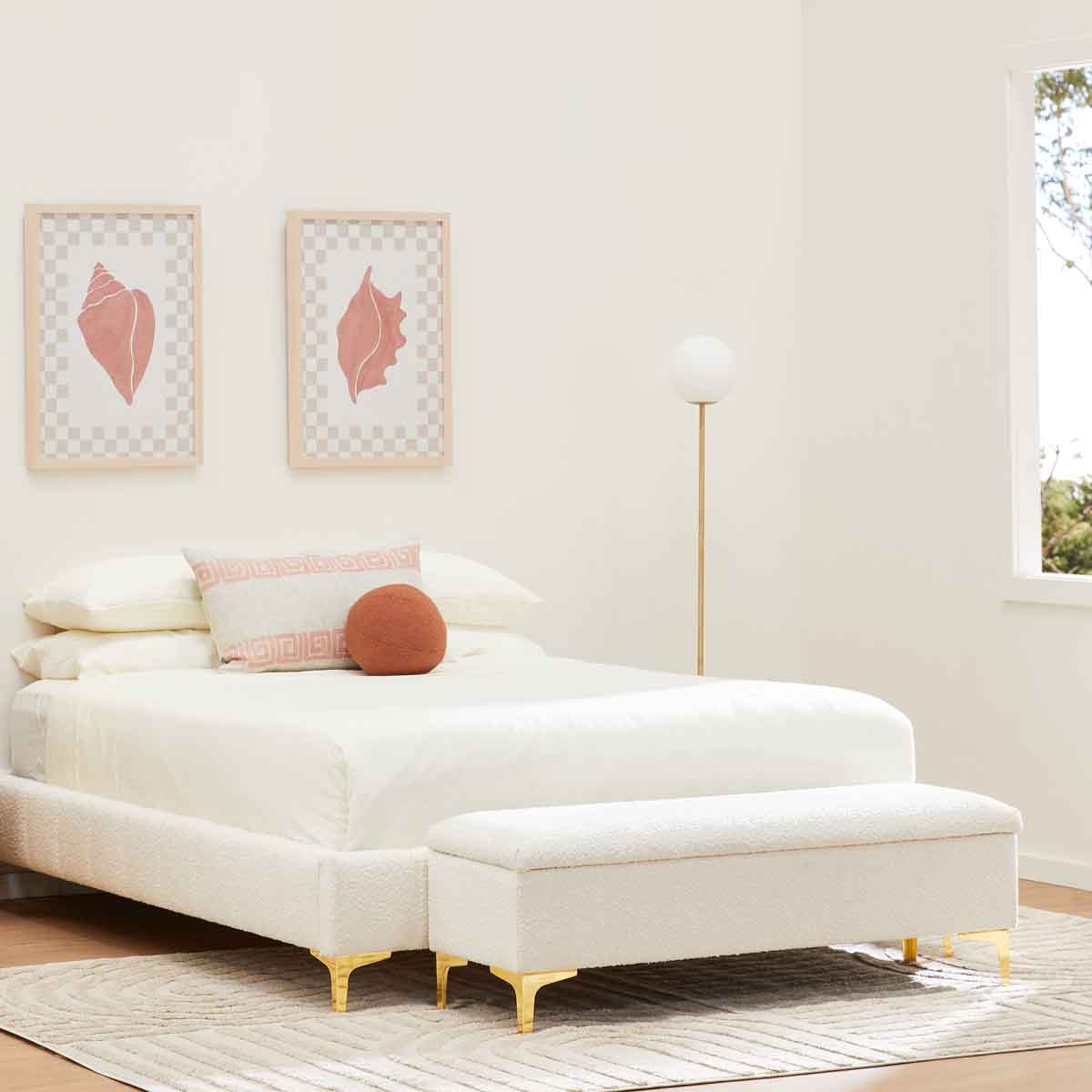 Georgia Boucle Storage Bench