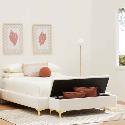 Georgia Boucle Storage Bench