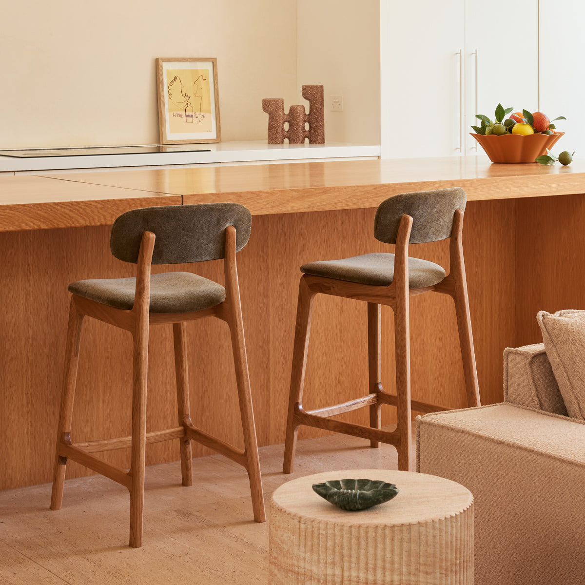 Alaska Fabric Bar Stool