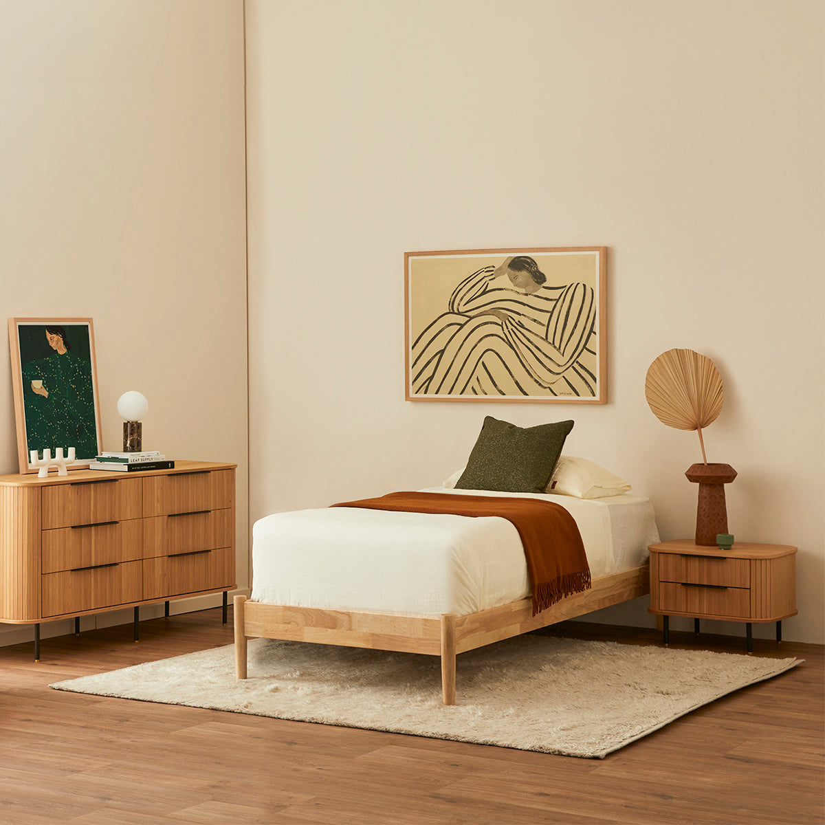 Luna Timber Single Bed Frame