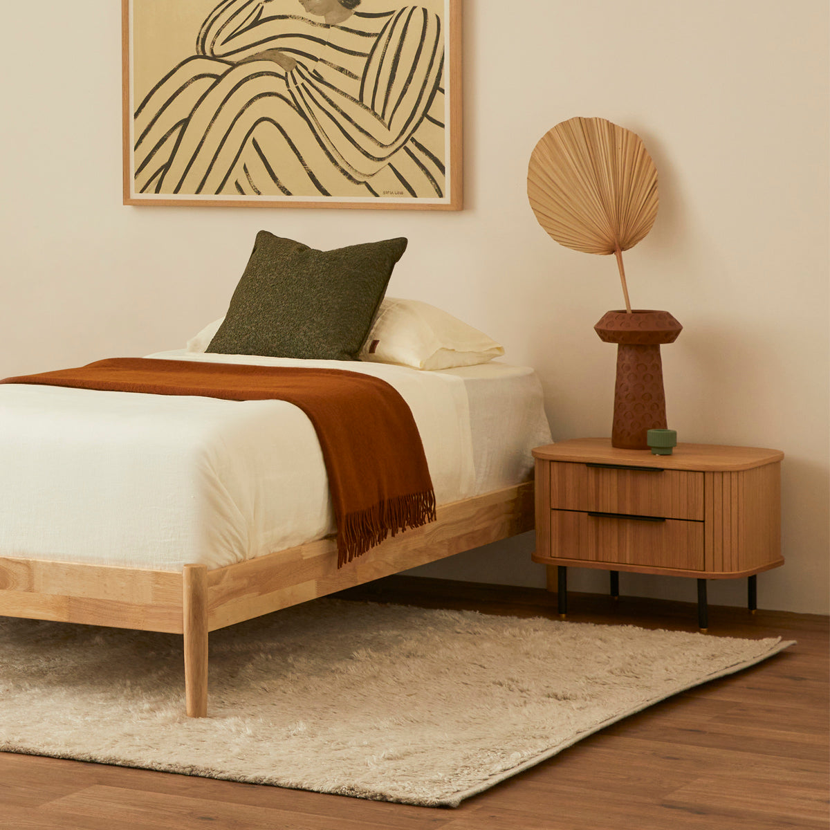 Luna Timber Single Bed Frame