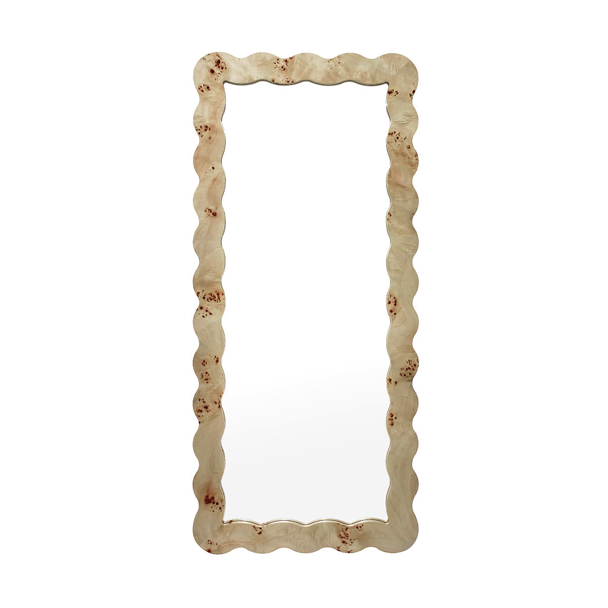 Carmella Burlwood Floor Mirror