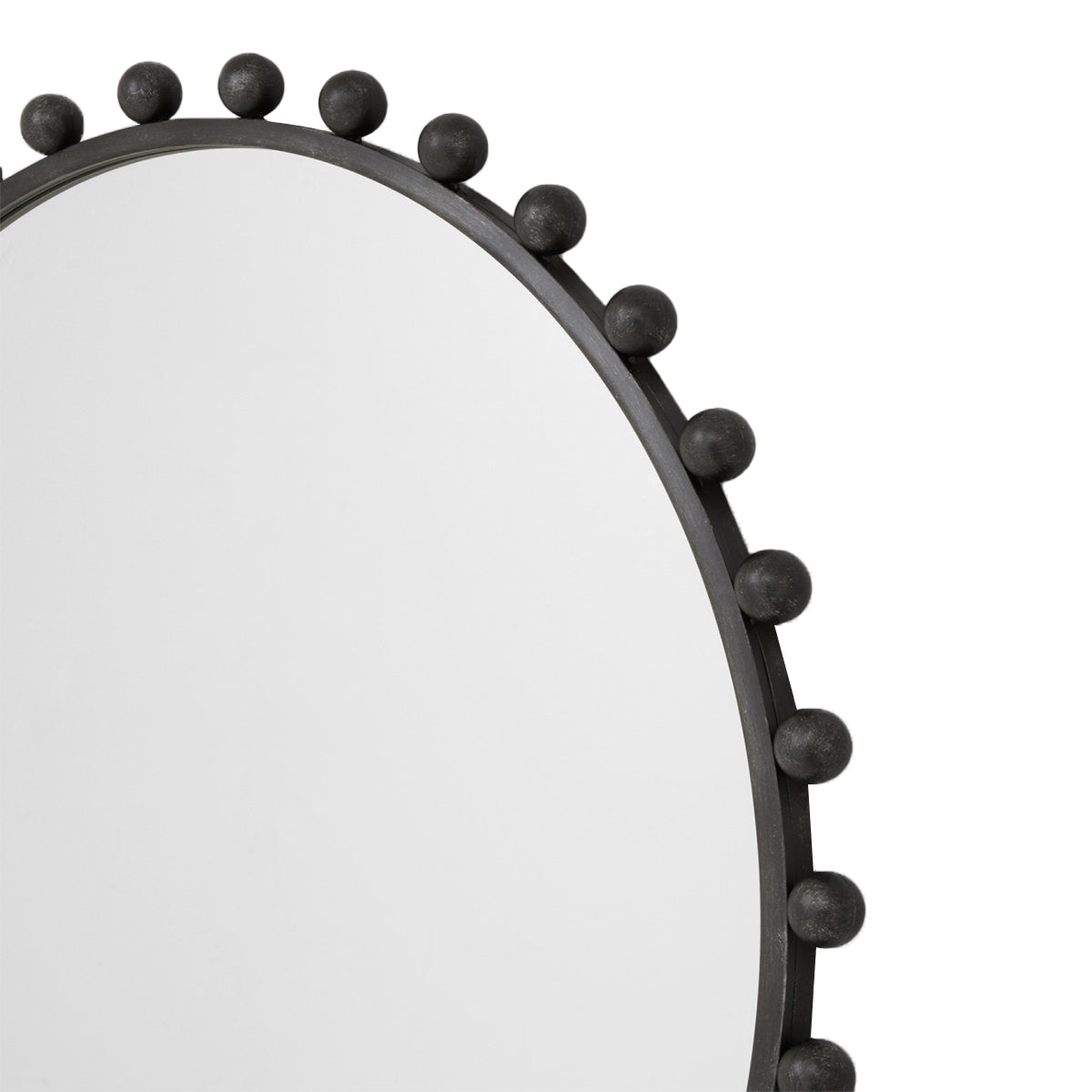 Luna Round Antique Mirror