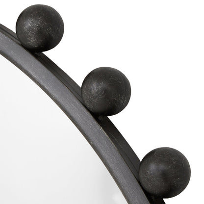 Luna Round Antique Mirror