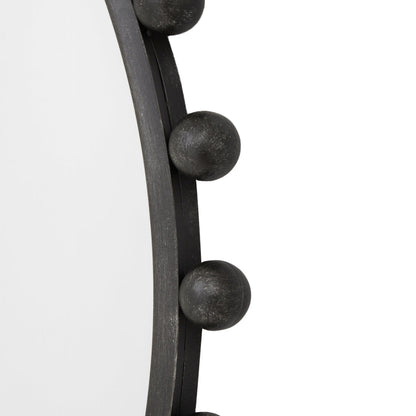 Luna Round Antique Mirror