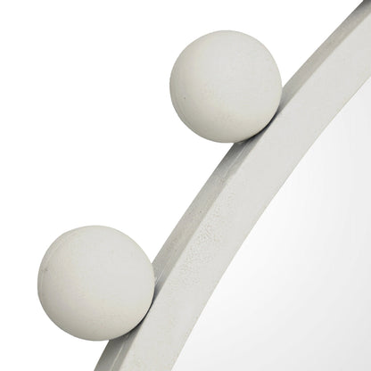 Luna Round Antique Mirror