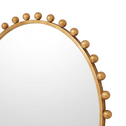 Luna Round Antique Mirror