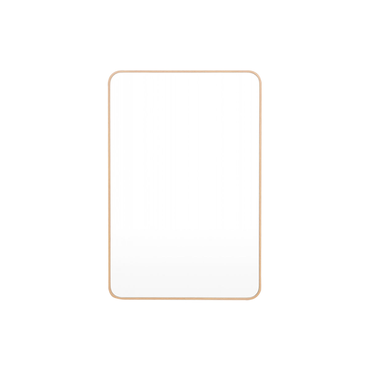 Simplicity Curve Rectangle Mirror (Oak)