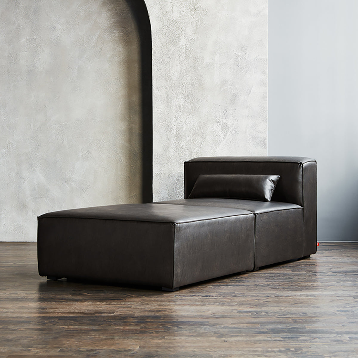 Mix Leatherette Ottoman