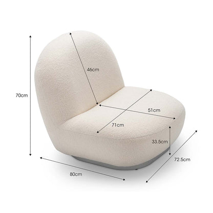 Pacha Low Slung Boucle Lounge Chair