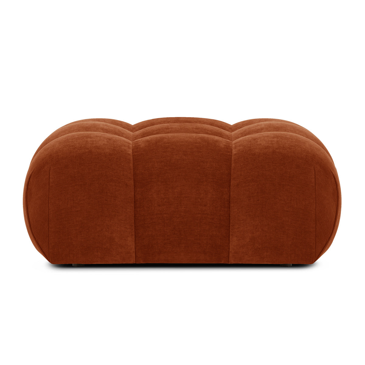 Bowie Textured Velvet Ottoman