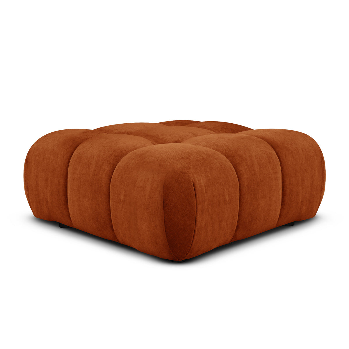 Bowie Textured Velvet Ottoman