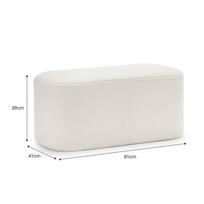 Ayla Boucle Rectangle Ottoman