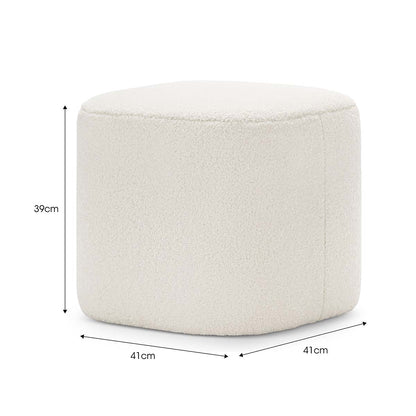 Ayla Boucle Square Ottoman