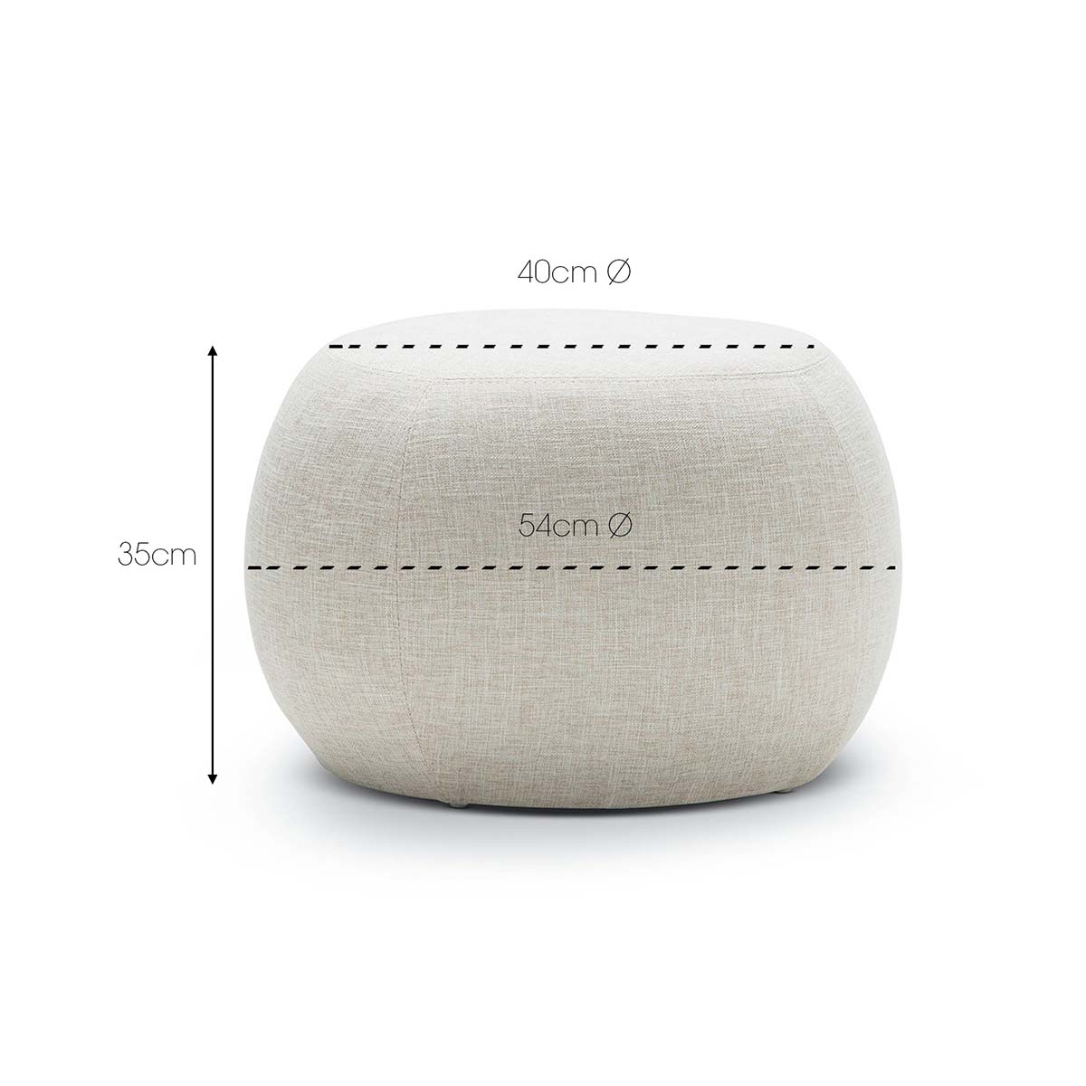 Pouf Fabric Ottoman
