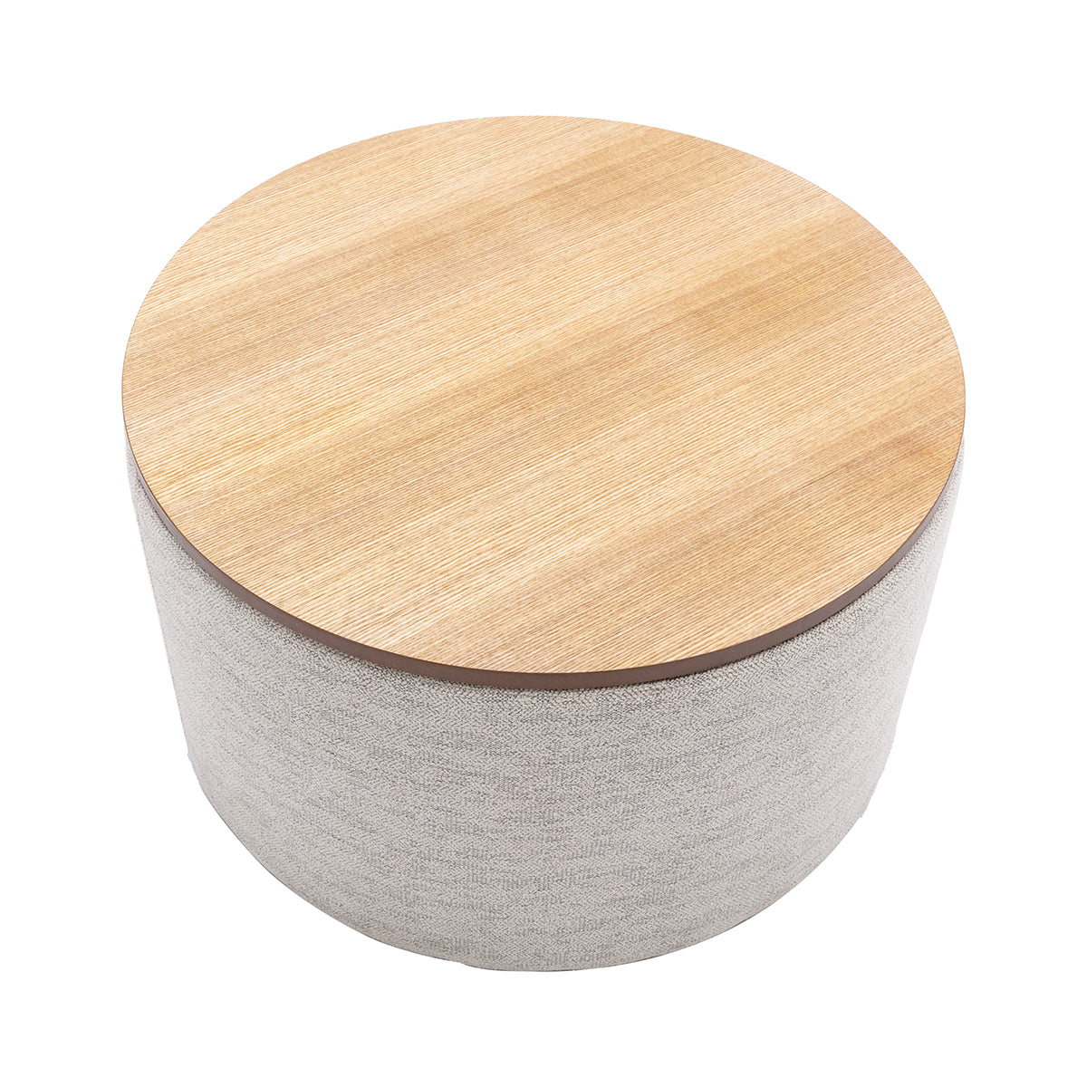 Zoe Timber Top Storage Ottoman (Large)