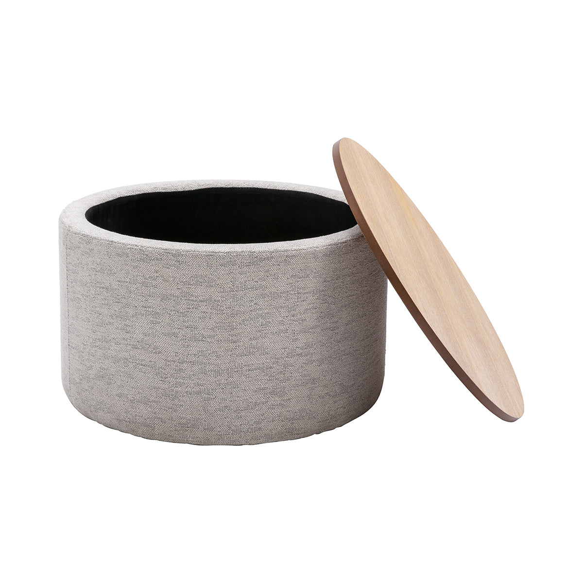 Zoe Timber Top Storage Ottoman (Large)