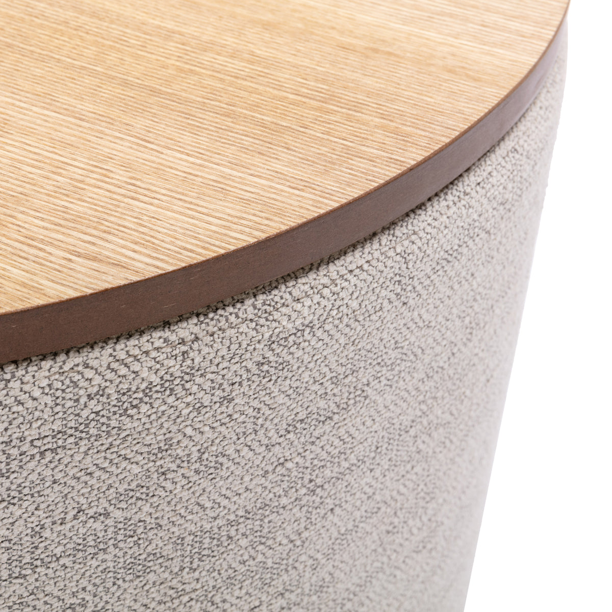 Zoe Timber Top Storage Ottoman (Large)