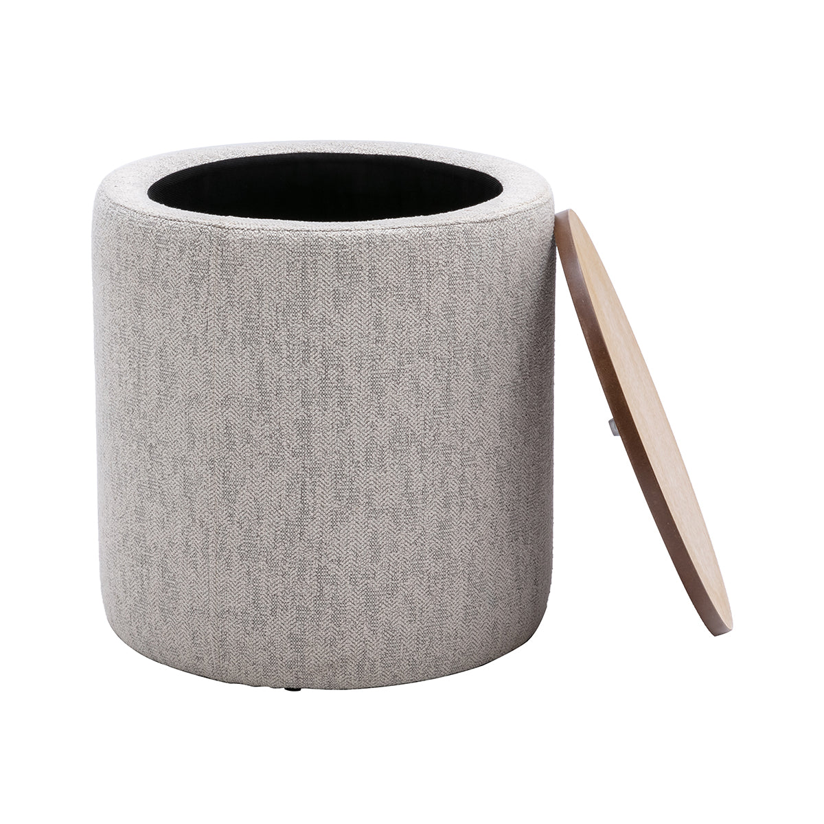 Zoe Timber Top Storage Ottoman (Small)