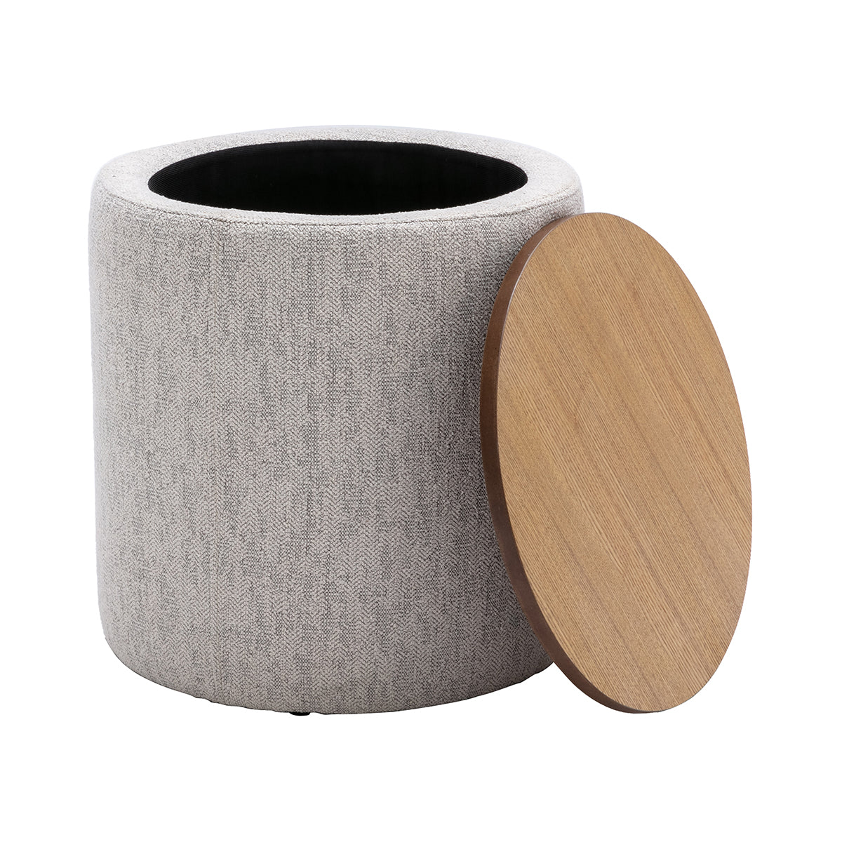 Zoe Timber Top Storage Ottoman (Small)