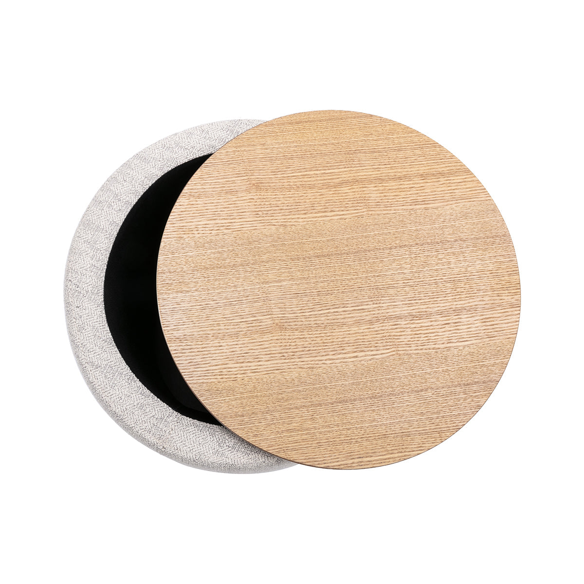 Zoe Timber Top Storage Ottoman (Small)