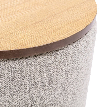 Zoe Timber Top Storage Ottoman (Small)