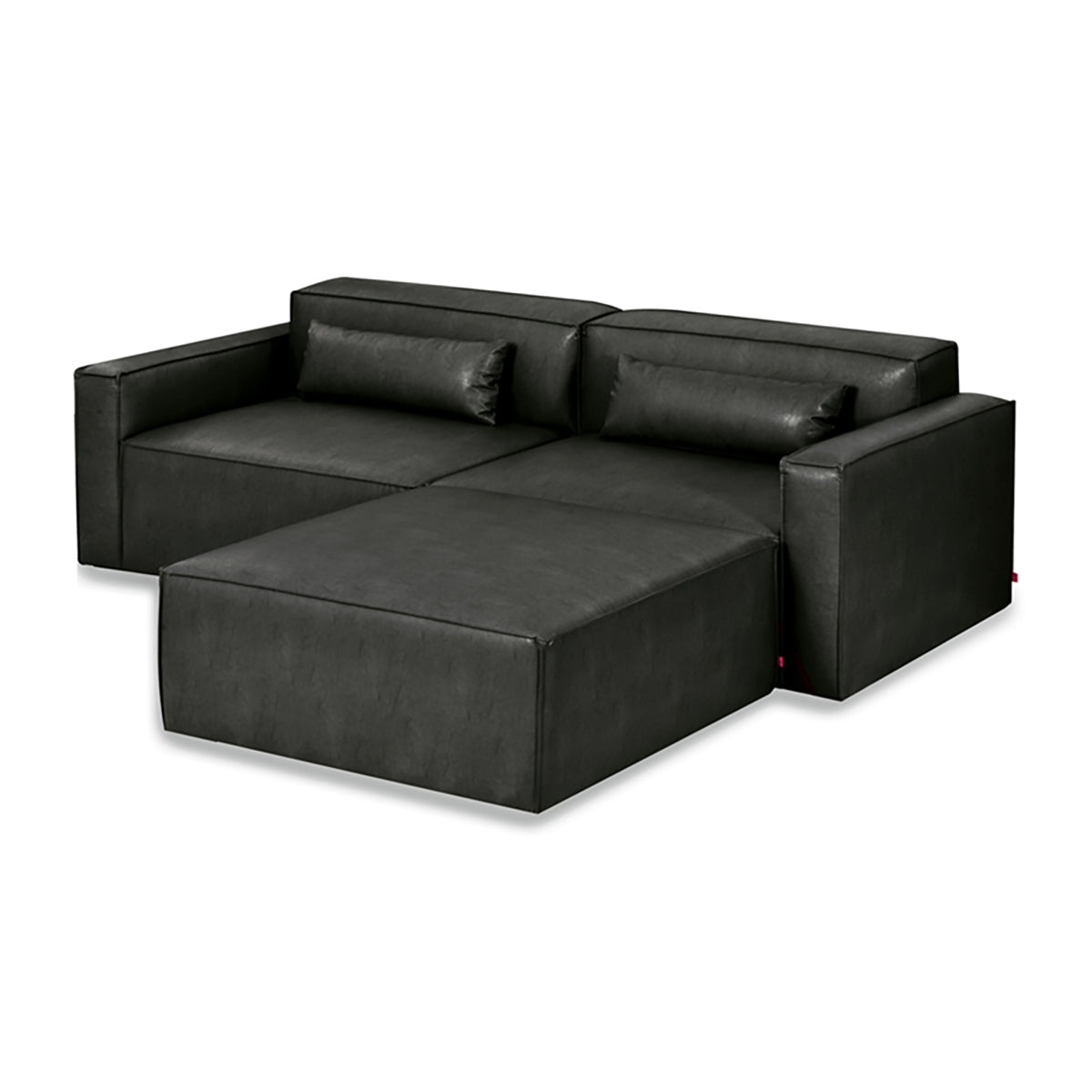 Mix Leatherette Ottoman