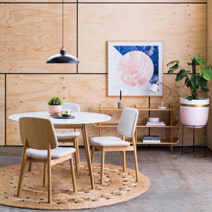 Oia White Marble Dining Table