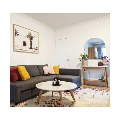 Oia White Marble Console Table