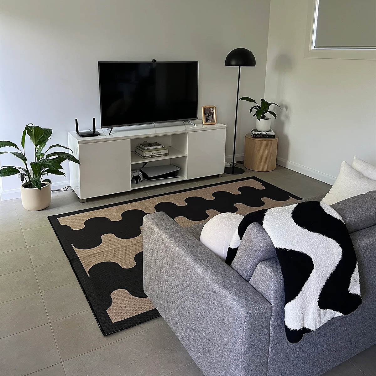 Aligned New Jute Rug