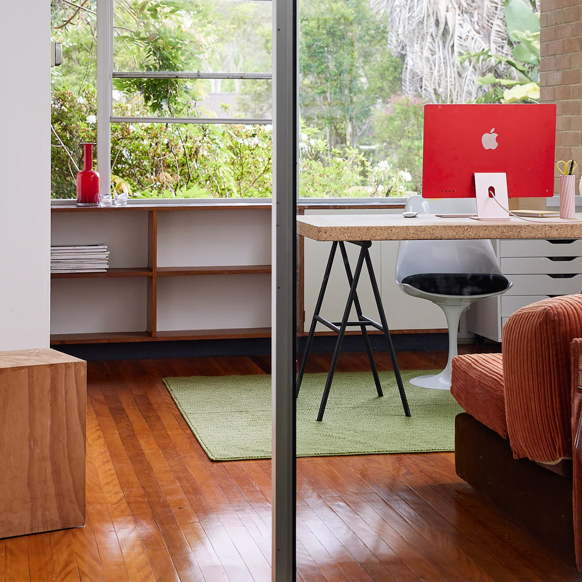 Peace Vegan Shearling Washable Rug