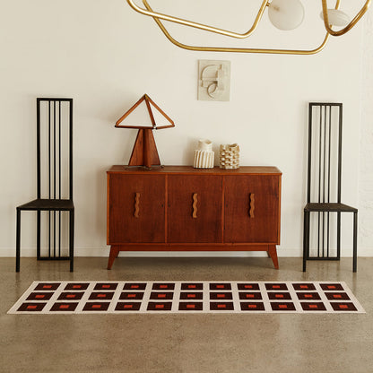 Square Chenille Washable Rug