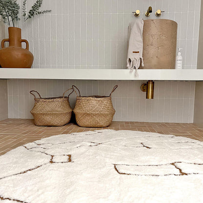 Alayna Tribal Round Shag Rug