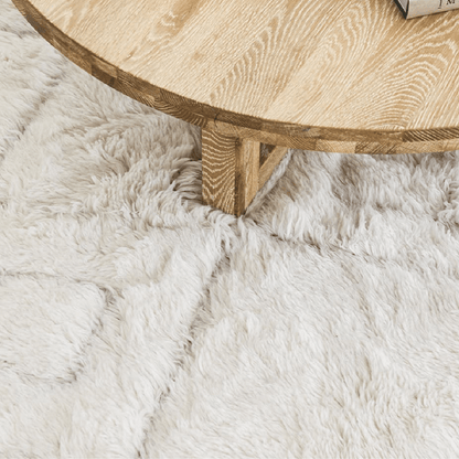 Alina Diamond Pattern Berber Wool Shag Rug