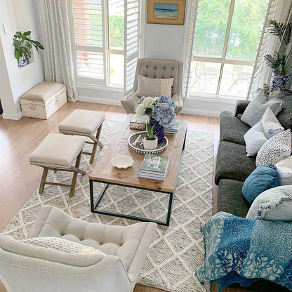 Anja Lattice Wool Rug