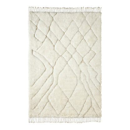 Ashanti Tribal Pattern Berber Wool Shag Rug